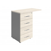 Тумба боковая NPW-408 L4 белое дерево/серый