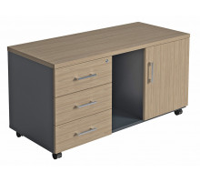 Тумба для оргтехники NPW-410 вяз натуральный/антрацит