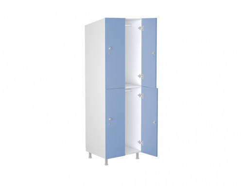 Шкаф для раздевалок WL 22-60 голубой/белый