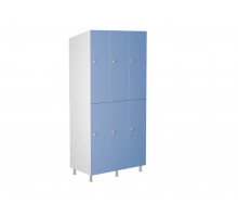 Шкаф для раздевалок WL 32-90 голубой/белый