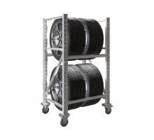 Стеллаж MS Pro 1350/781x606 передвижной для хранения 4 шин *